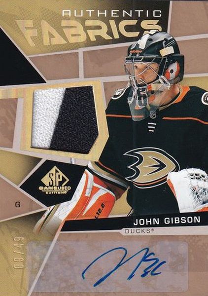 AUTO jersey karta JOHN GIBSON 21-22 SPGU Authentic Fabrics /49